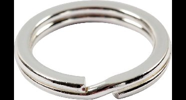 Splitring, d 15 mm, verzilverd, 15 stuk/ 1 doos