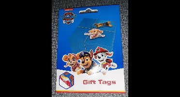 Paw Patrol gift tags - cadeau kaartjes labels - cadeaukaartje - geschenklabel - etiketten - 8 gifttags