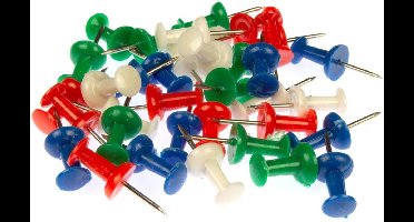 Kangaro punaises - set 120x - gekleurd - voor prikbord