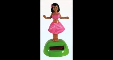 Out of the Blue danseresje Hula girl op zonne energie - Roze