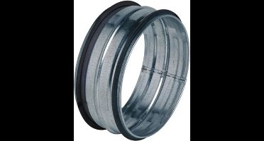 S&P RM Koppelstuk 125mm met rubberring tbv 2 kanalen - Metaal