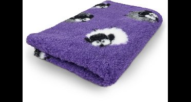 Vetbed Farm Animals - Woolly Sheep - Paars - Antislip Hondenmat - Rol 5 Meter, 150 cm Breed - Hondenbed - Benchmat - Voor Honden - Machinewasbaar Hondenkleed