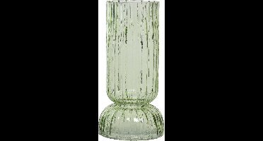 Decoris vaas/bloemenvaas - glas - D13 x H26 cm - lichtgroen