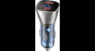 DrPhone QC12-B – Autolader- Qualcomm 3.0 USB Auto Oplader - (2.4A + USB QC 3.0) - 12/24V –2xUSB-A 45W - Smartphones en Tablets