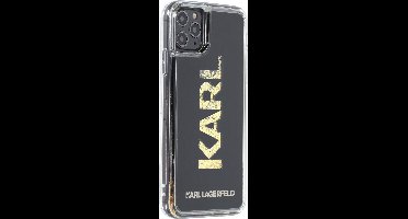Goud hoesje van Karl Lagerfeld - Backcover - Glitter - iPhone 11 Pro Max - Karl - KLHCN65KAGBK