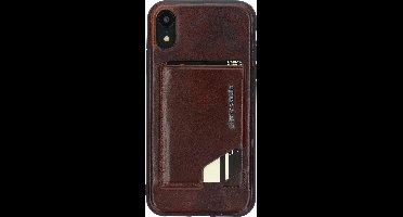 Bruin hoesje van Pierre Cardin - Backcover - Stijlvol - Leer - voor iPhone XR - Luxe cover