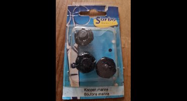 3 knopen marine zwart Sorbo