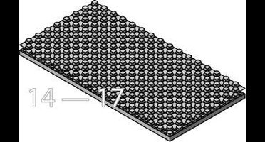 Uponor Tecto noppenplaat 1450 x850mm ND 11mm plaat=1.12m2, prijs=per plaat, verp=14 platen zwart