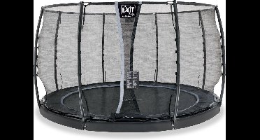EXIT Dynamic Trampoline ø366cm - met Veiligheidsnet - Groundlevel - Flatground Trampoline - Rond - Voor Kinderen - Zwart