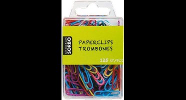 Sorbo Paperclips - 125 stuks - Assorti