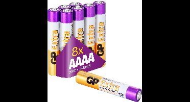 GP Extra Alkaline batterijen AAAA batterij 1.5V - 8 stuks