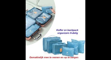 Koffer en Backpack Organizers 6-delig