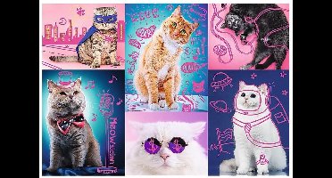 Trefl puzzel 1000 stukjes katten - Super cats dierenpuzzel.