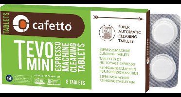 Cafetto Biologische Tevo Mini Espressomachine Cleaning tablets - Geschikt voor koffiemachine met bonen
