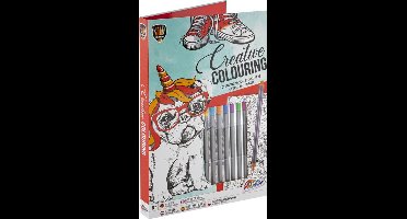 Creatief kleurboek inclusief 8 fineliners | 48 designs | All-in map | Grafix