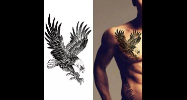 Hiden - Tattoo - Plaktattoo - Neptattoo - Carnaval - Mannen - Vrouwen - Arend