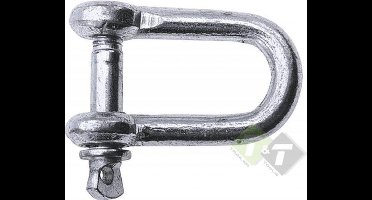 D-sluiting 8 mm met borstbout , Oogbout, D-sluiter 8 mm.