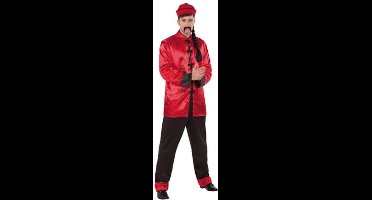 Witbaard Verkleedpak Cheng Heren Polyester Rood/zwart Mt M/l