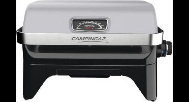 Campingaz Attitude 2go CV BBQ - Draagbare Gas barbecue - voorgemonteerde outdoor grill - werkt op een Campingaz ventielcartouche - tafel barbecue met ingebouwde thermometer - draagbare barbecue met vaatwasserbestendige onderdelen - grijs/zwart