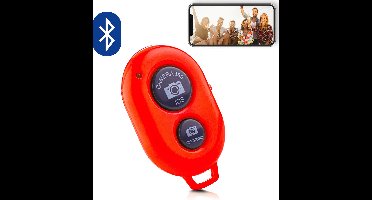 MOJOGEAR Bluetooth remote shutter - Afstandsbediening voor smartphone camera — Compatibel met Android/iOS/Microsoft – Rood