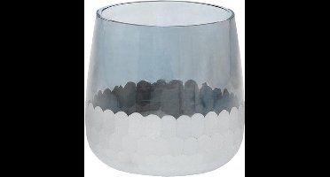 4 X RIVERDALE – SFEERLICHT CHAMPAGNE -Afmetingen: Ø 8 x 8cm - Kleur: grijs - Materiaal: glas