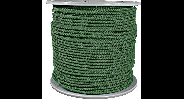 Polyester Touw – 200 meter – 5mm - Groen – Gevlochten koord - Haspel