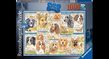 Ravensburger puzzel Trouwe honden - Legpuzzel - 1000 stukjes