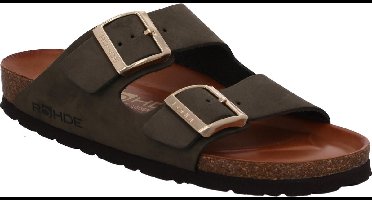 Rohde Alba Mules damesslippers leren sandaal 5650 61 olijf