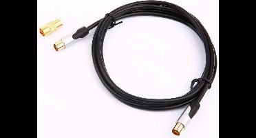 JVC antennekabel COAXIAL CABLE BLACK MALE/MALE ADAPTOR FEMALE/FEMAL