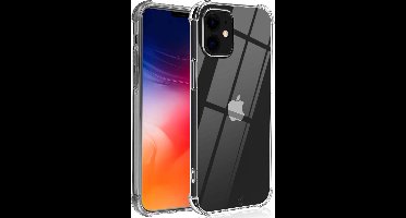 Hoesje geschikt voor iPhone 12 Mini - Anti Shock Proof Siliconen Back Cover Case Hoes Transparant