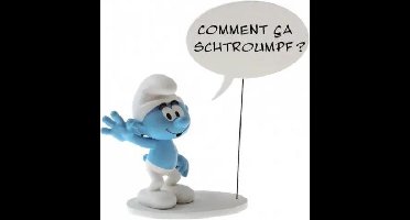 Smurf met tekstballon - Comment Ça Schtroumpf! - kunsthars - De smurfen - 15cm