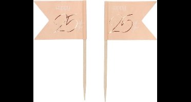 Folat - Prikkers Elegant Lush Blush 25 Jaar - 36 stuks