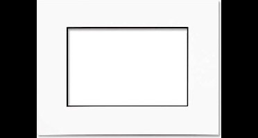 Passepartout Wit/Zwart Kern Formaat 45,7x61cm (10 stuks)