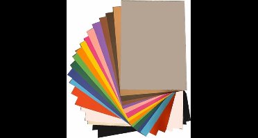 Grote vellen XL Knutselkarton Chokoo - Surprisekarton - Hobbykarton - Fotokarton - 50x70 cm - 20 grote Gekleurde vellen - Gratis Verzonden