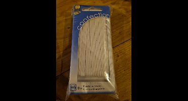Sorbo elastiek wit 6mm       ^ 8 mt