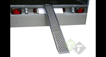 Oprijplaat aluminium, 200 x 21 x 4 cm (L x B x H), max belasting van 200KG, per stuk