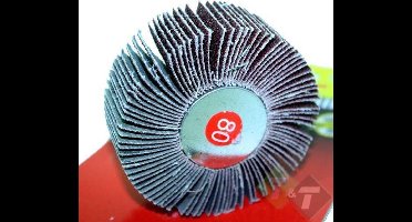Lamellenwiel, 80mm x 30mm, as van 6mm, korrel 80, Arrow-Tech