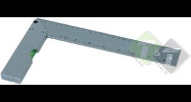 Winkelhaak 200 x 100 mm, Winkel haak, Inclusief waterpas, Benson