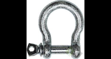 Harpsluiting met borstbout, 16mm, verzinkt.