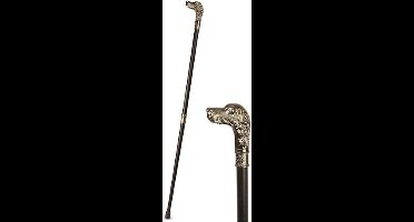 Wandelstok - Klassieke aluminium stok - Hond gezicht