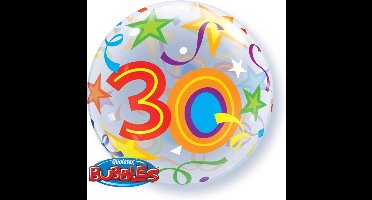 Qualatex - Folieballon - Bubbles - 30 Jaar - Zonder vulling - 56cm