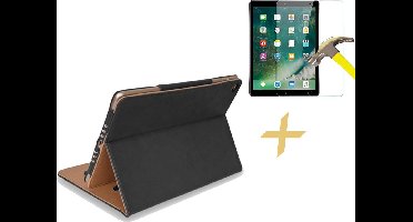 Hoes + Screenprotector geschikt voor iPad 2017 / 2018 9.7 Inch - Hoes Luxe Book Case