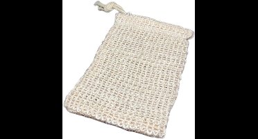 2X Sisal Zeep & shampoo bar zakje - peeling zeepzakje - scrub zakje - zeepzakje