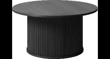 Salontafel Zwart Eikenhout - Ø90 cm - Salontafel Nola Zwart - Giga Living