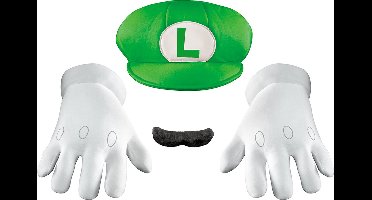 NINTENDO - SUPER MARIO BROS, Luigi Volwassenen Accessoireset, Maat One Size
