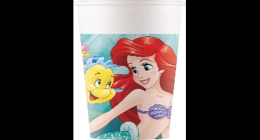 Vegaoo - 8 Ariël kartonnen bekers 200 ml