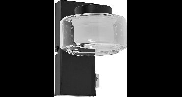 LEDVANCE ORBIS Flame wand- en plafondlamp met LED, zwart, 5,5W, 350lm, 3000/4000K, kleurtemperatuur instelbaar via wandschakelaar (koud wit/warm wit), IP44 bescherming tegen vreemde voorwerpen en spatwater