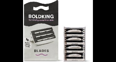 Boldking Scheermesjes Extra Sensitive - Scheermes Man & Vrouw - Scheerset Extra Gevoelige Huid - Heren & Dames - 4 Razor Blades Mannen