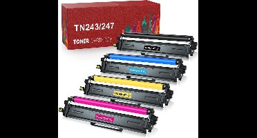 Geschikt voor Brother TN-243 / 243 Toner cartridges - 4 Toners - Geschikt voor Brother DCP-L3510CDW - DCP-L3550CDW - HL-L3230CDW - HL-L3270CDW - MFC-L3710CW - MFC-L3750CDW