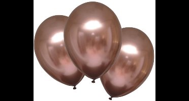 RIETHMULLER - 6 Satijnen roségouden latex ballonnen 28 cm